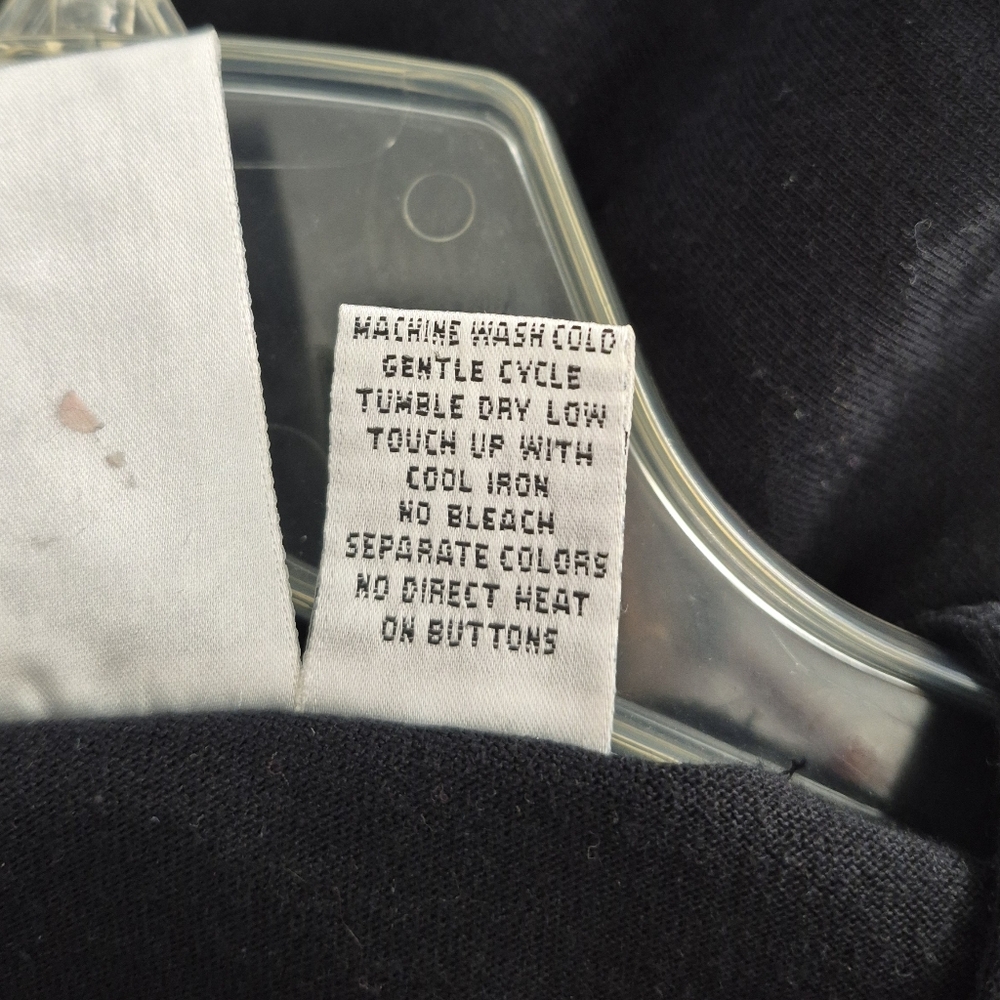 Michael Simon Cardigan Black Fish Embroidered Long Sleeve Button Up Size S - Picture 6 of 9